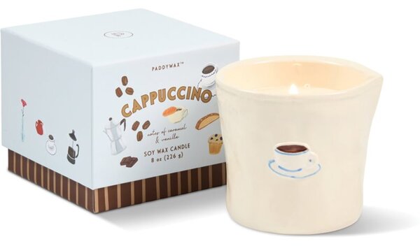Paddywax Bistro Cappuccino vonná sviečka z keramiky 226 g