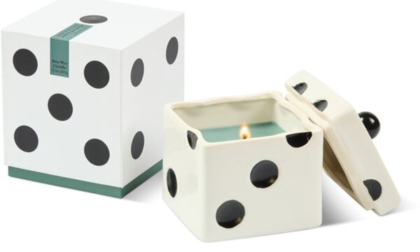 Paddywax Lucky Dice Misted Lime vonná sviečka z keramiky 283 g