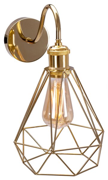 Toolight Toolight, nástenná lampa Loft 1xE27 392229, zlatá, OSW-09681
