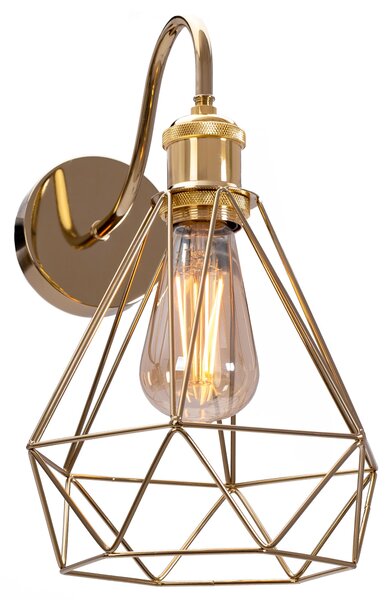 Toolight Toolight, nástenná lampa Loft 1xE27 392229, zlatá, OSW-09681