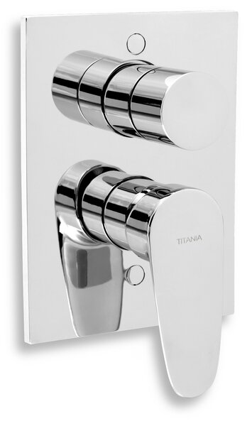 Novaservis Titania Smart, vaňová a sprchová podomietková batéria s prepínačom, chrómová, 98050R,0