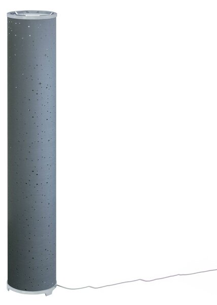 ELC Birkara stojacia lampa v sivej, v tvare valca