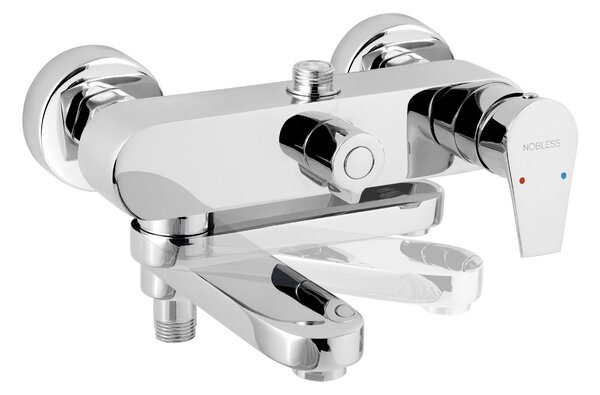 Novaservis Nobless Vision X, vaňová a sprchová batéria bez sprchovej súpravy 150 mm, chrómová, 42023/1,0