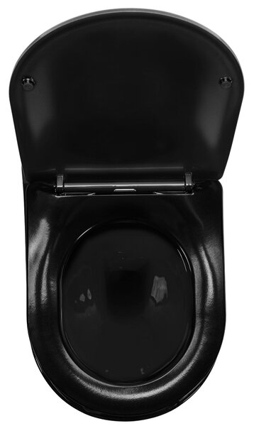 Rea Carlo Mini, závesná WC misa s rimless splachovaním, zlatá-čierna lesklá, REA-C8990