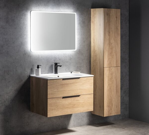 Sapho Sapho, CIRASA umývadlová skrinka 139,6x75x46cm, 3x zásuvka, dub alabama, CR141-2222-31