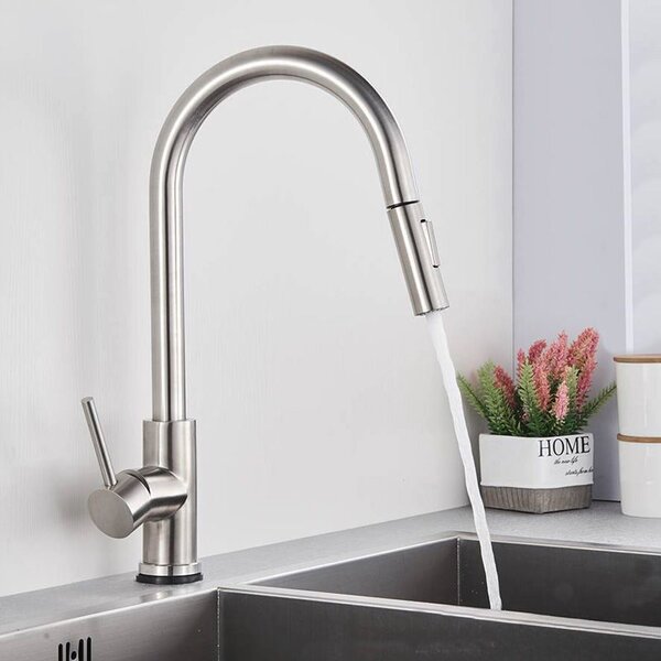 Kuchynská batéria Rea Fresh Nickel Brush INOX