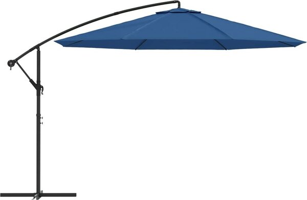 Maison Exclusive – Slnečník s oceľovým nosníkom, výška 350 cm, modrá farba