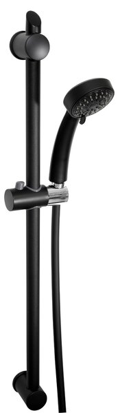 Novaservis Sprchové súpravy - Súprava sprchovej hlavice, 3 prúdy, hadice a tyče, čierna, KIT602,5