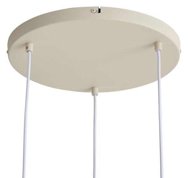 Škandinávska závesná lampa béžová s opálovým sklom 3-svetelná - Polly