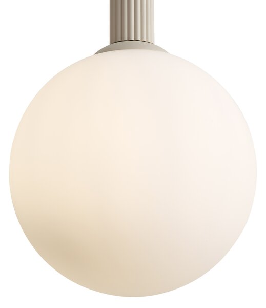 Škandinávska závesná lampa béžová s opálovým sklom - Polly