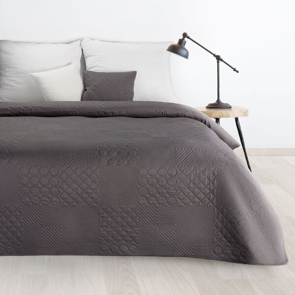 Dekorstudio Moderný prehoz na posteľ BONI5 grafitový Rozmer prehozu (šírka x dĺžka): 170x210cm
