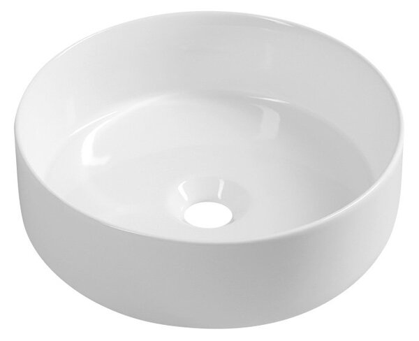 SAPHO INFINITY ROUND keramické umývadlo na dosku, priemer 36x12 cm, biela 10NF65036