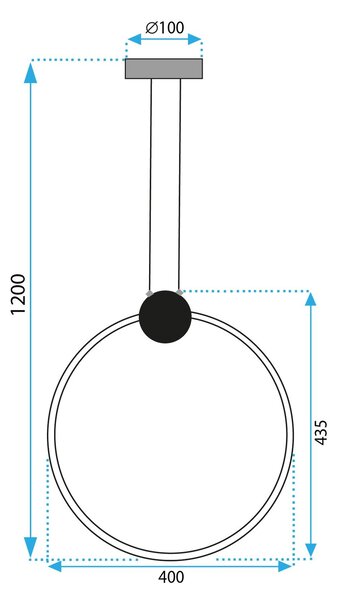Toolight Toolight, LED stropné svietidlo 40cm 17W 4000K APP1397-CP, zlatá matná, OSW-00955