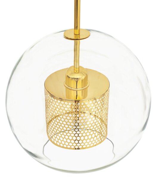Toolight - závesná sklenená lampa APP555-1CP 25cm, zlatá, OSW-08748