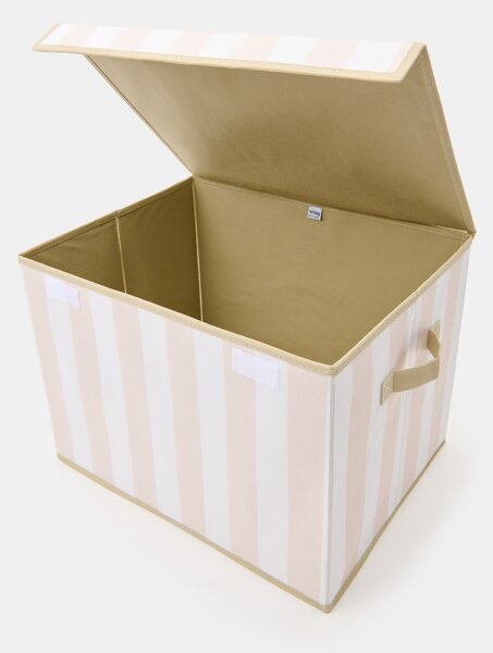 Sinsay - Skladací úložný box s pruhmi - béžová