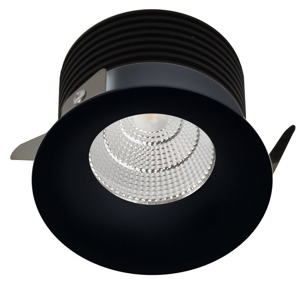 LED2 2150333 SPOT C, zápustné bodové svietidlo 82mm 9W/550lm 3000K IP44 čierna