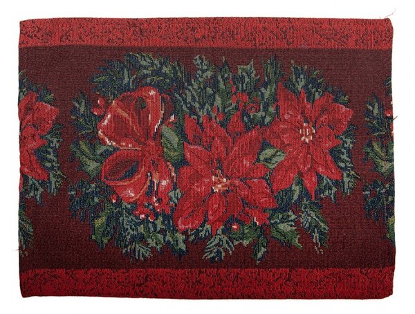 6ks červené látkové prestieranie s vianočnými hviezdami - 33*45 cm - Clayre & Eef