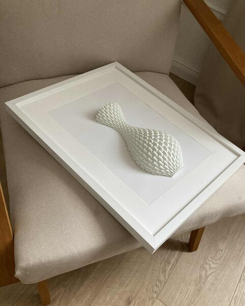 3D obraz Vázy s geometrickým vzorom – moderná nástenná dekorácia 20×30 cm