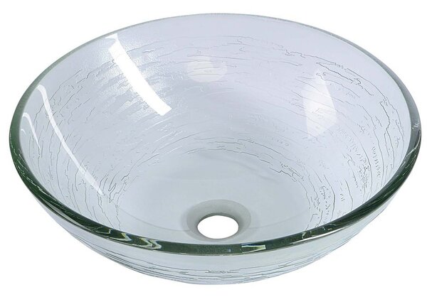 SAPHO RIPPLE sklenené umývadlo priemer 42 cm, číra s motívom 2501-18