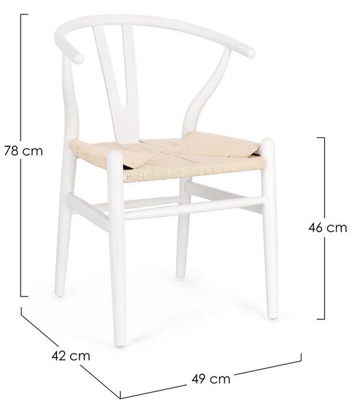 ARTAS biela jedálenská stolička