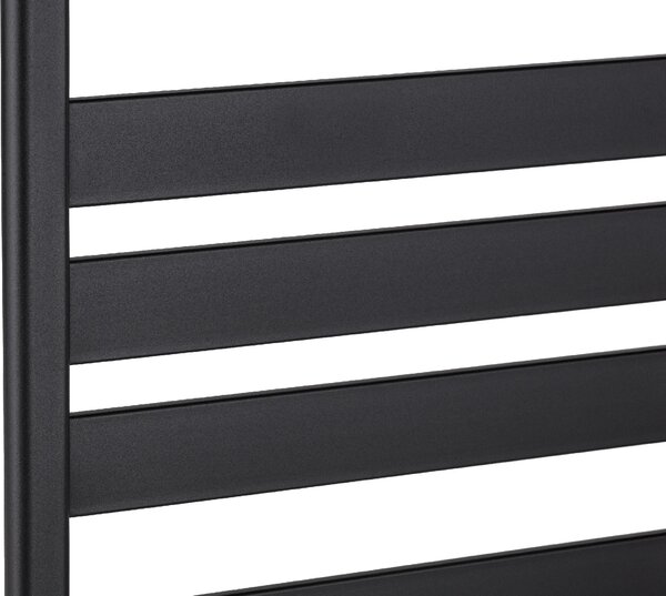 CERANO - Kúpeľňový radiátor Marco - bočné pripojenie - 816W - čierna matná - 1125x550 mm
