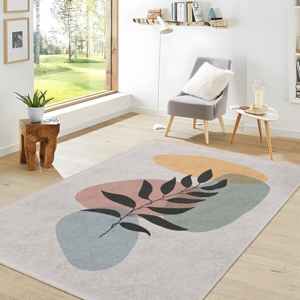 Krémový prateľný koberec 80x150 cm Illustrated Autumn – Mila Home
