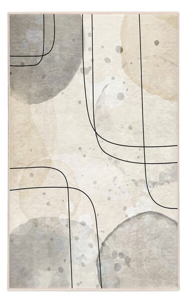 Sivo-krémový prateľný koberec 160x230 cm Simple Lines – Mila Home