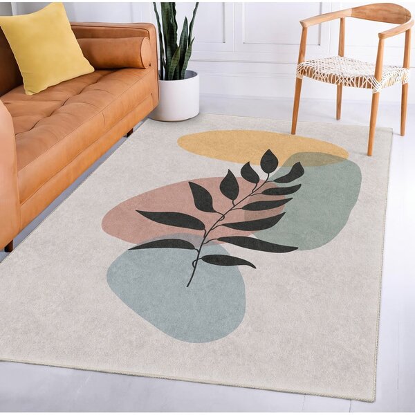 Krémový prateľný koberec 80x150 cm Illustrated Autumn – Mila Home