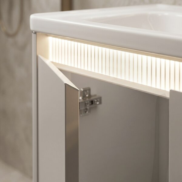 Súprava kúpeľňového nábytku s umývadlom Sora DE07-60 Beige 60CM