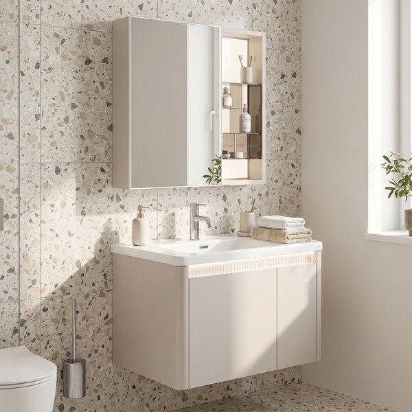 Súprava kúpeľňového nábytku s umývadlom Sora DE07-60 Beige 60CM