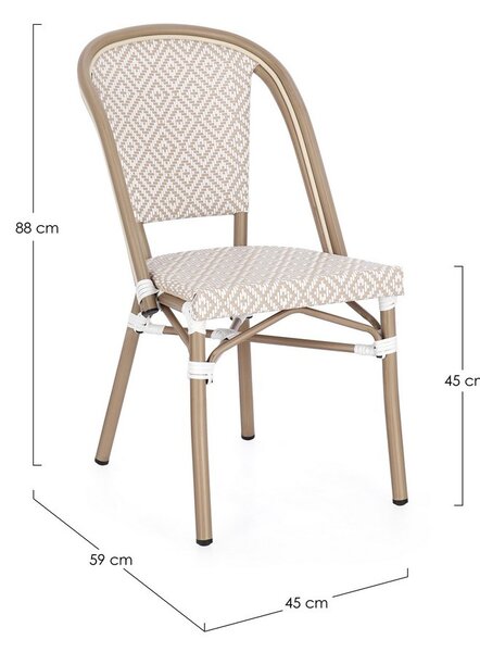 SILVEIRA BEIGE záhradná stolička