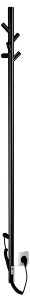 Pasador ER175BT elektrický stojan na uteráky, guľatý, 150x1500mm, 30W, čierny, časovač