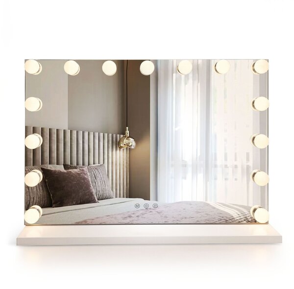 Rea Hollywood, LED zrkadlo, 58x45 cm, biela, HOM-12010