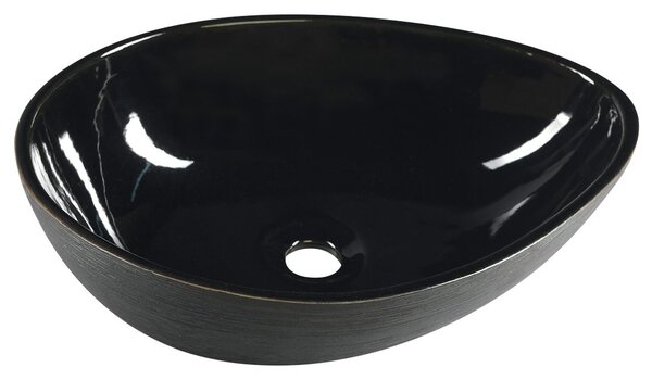 Sapho PRIORI keramické umývadlo na dosku 51x38 cm, čierna