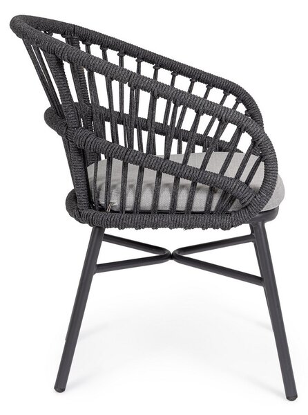 ODIVELAS CHARCOAL záhradné kreslo