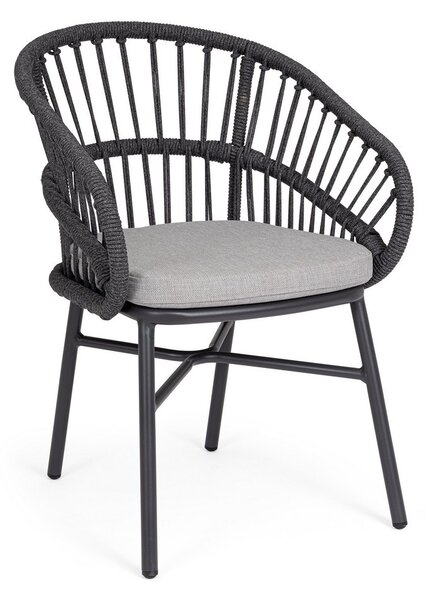 ODIVELAS CHARCOAL záhradné kreslo