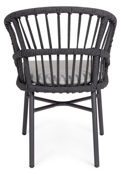 ODIVELAS CHARCOAL záhradné kreslo