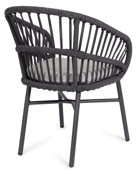 ODIVELAS CHARCOAL záhradné kreslo