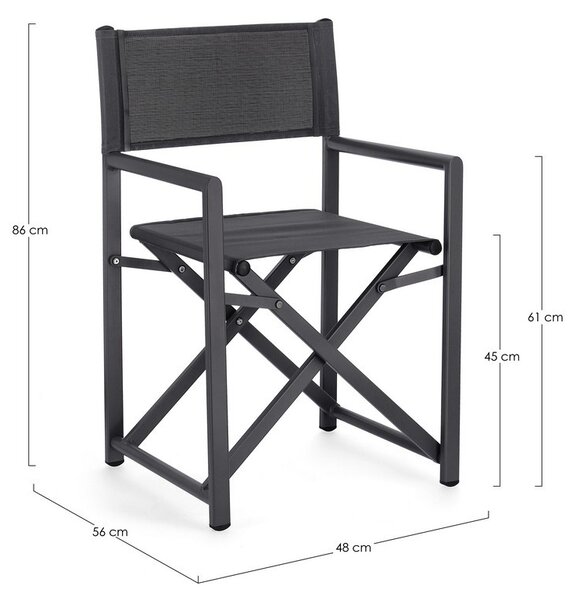 TAYLOR DARK GREY záhradné kreslo