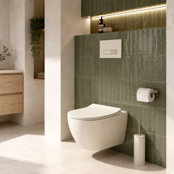 Závesná WC misa REA Focus Tornado Creme