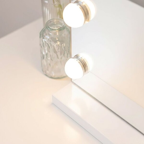Rea Hollywood, LED zrkadlo 80x60, biela, HOM-12013