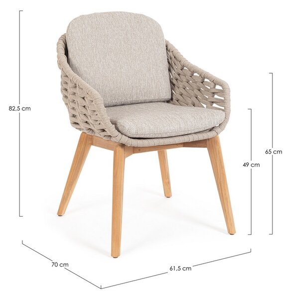TAMIRES BEIGE záhradné kreslo