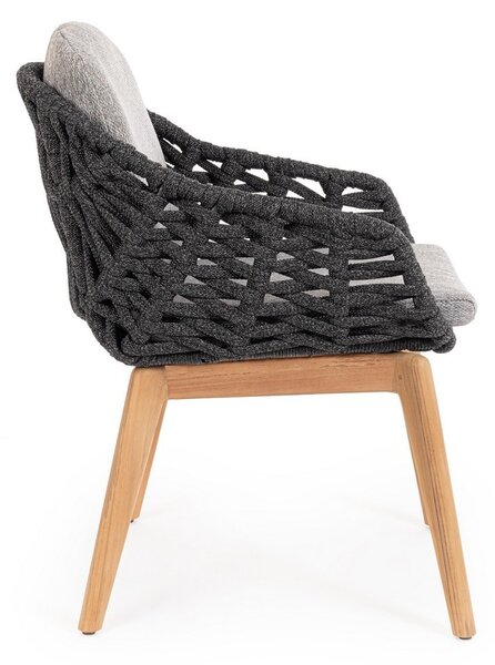 TAMIRES CHARCOAL záhradné kreslo
