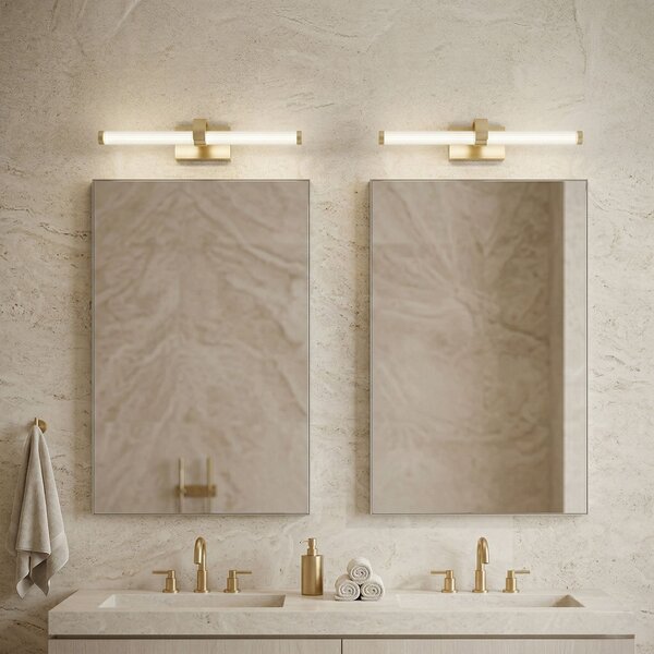 Toolight Toolight, LED nástenné svietidlo 40cm, 9W, 4000K, 1000lm, APP1885-1W, zlatá matná, OSW-66040