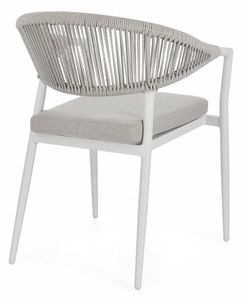 MILLOR WHITE záhradné kreslo