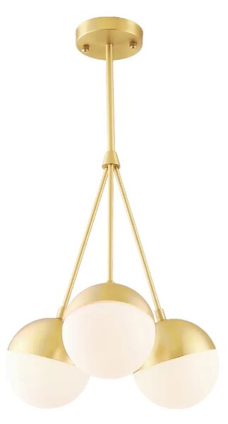 Toolight - Závesná stropná lampa Globe - zlatá - APP688-3CP