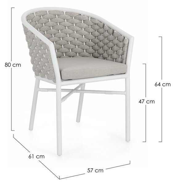MARGALIDA WHITE záhradné kreslo