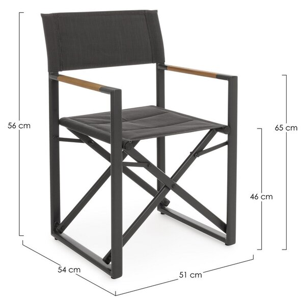 LAGUN CHARCOAL záhradné kreslo