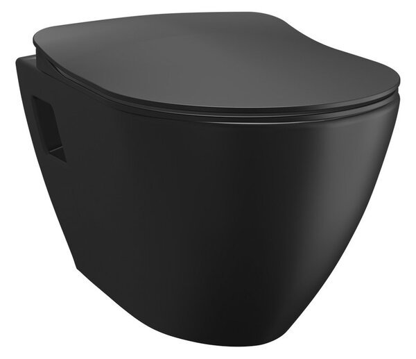 SAPHO PAULA závesná WC misa, 35,5x50cm, čierna mat TP325-51SM