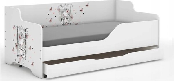 Detská posteľ dievčatko s motýľmi 160x80 cm
